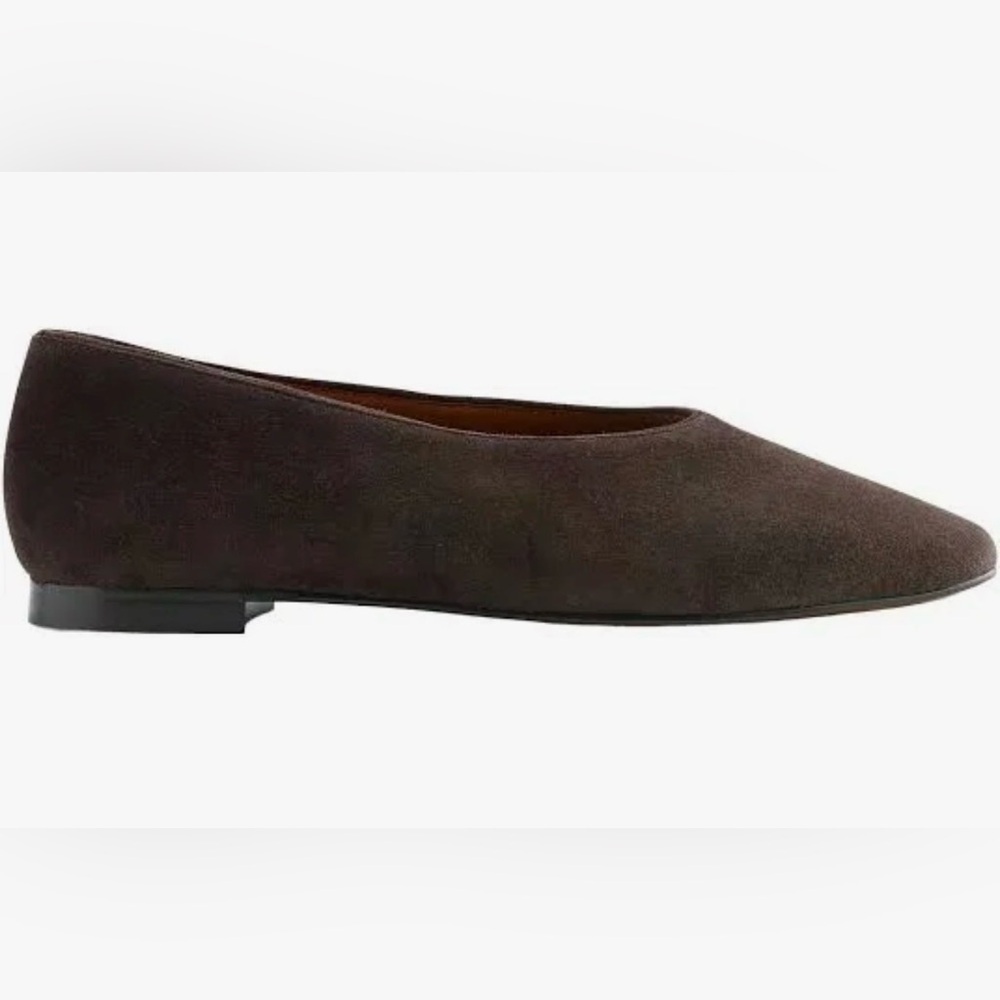 Madewell The Mylie Suede Ballet Flats - Dark Carob